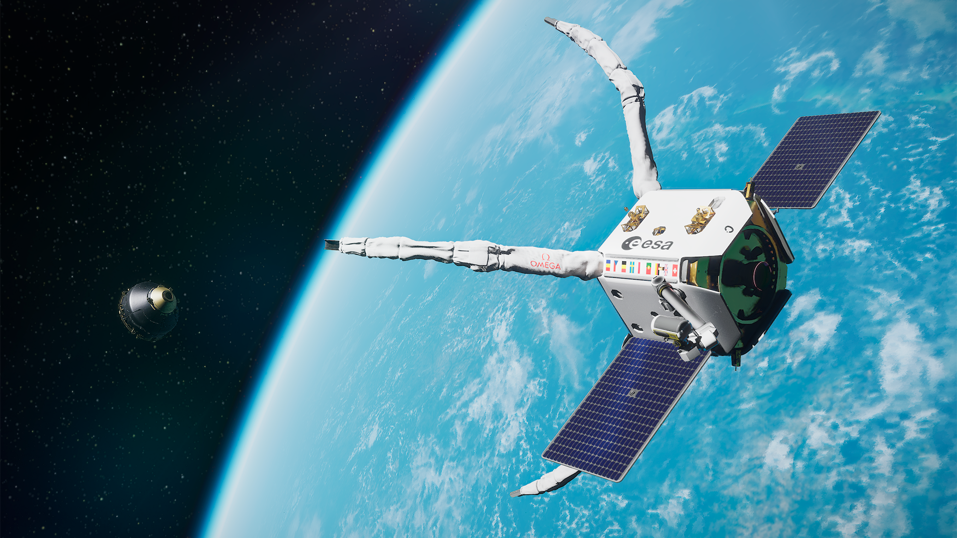 Artistic-impression-of-the-servicer-ClearSpace-1-approaching-a-space-debris-object-VESPA-during-the-ClearSpace-1-mission-to-take-place-in-2026.-2023.-_ClearSpace.webp