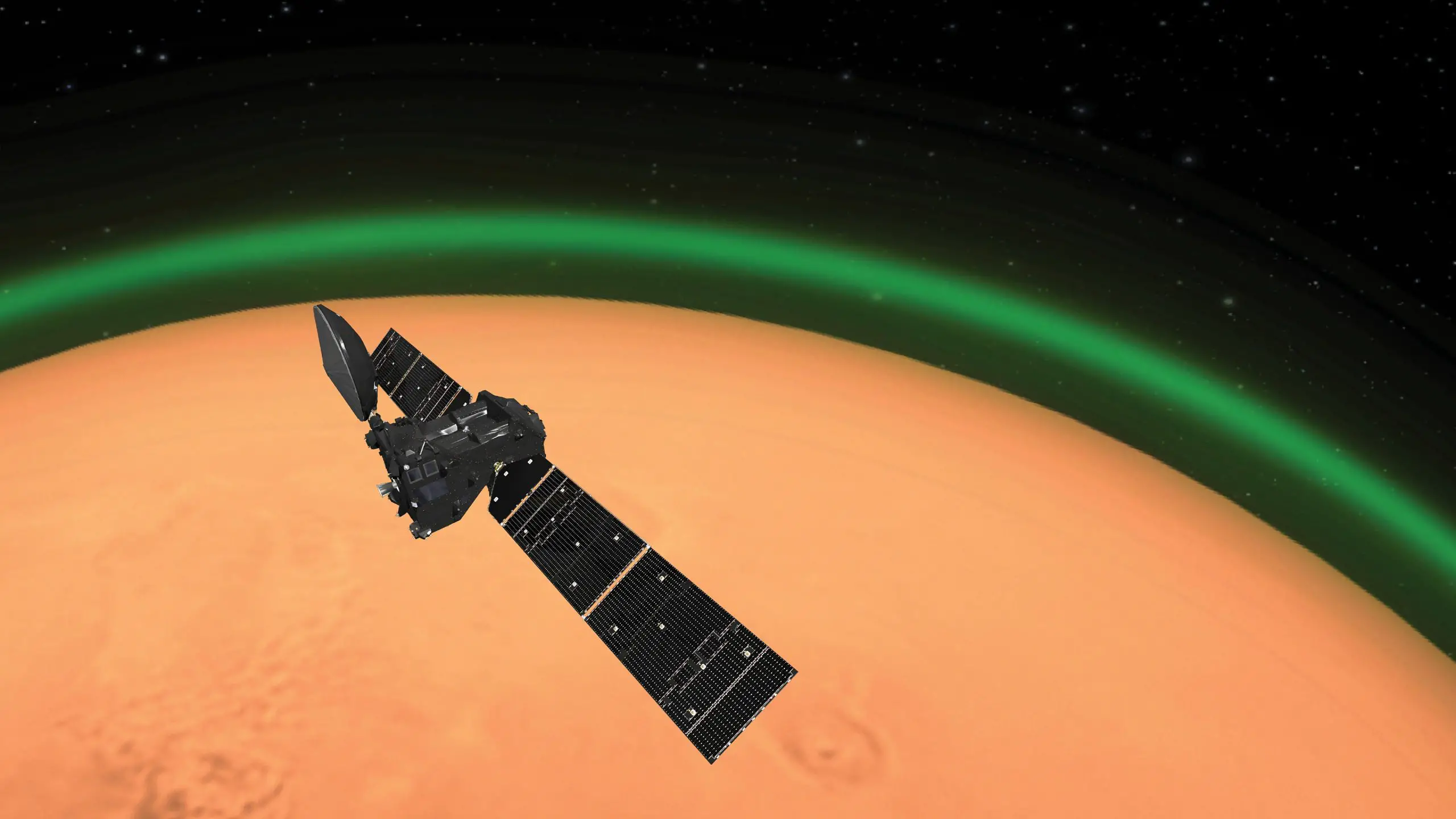 ExoMars-Trace-Gas-Orbiter-Spots-Daylight-Green-Oxygen-at-Mars-Crop-scaled.webp