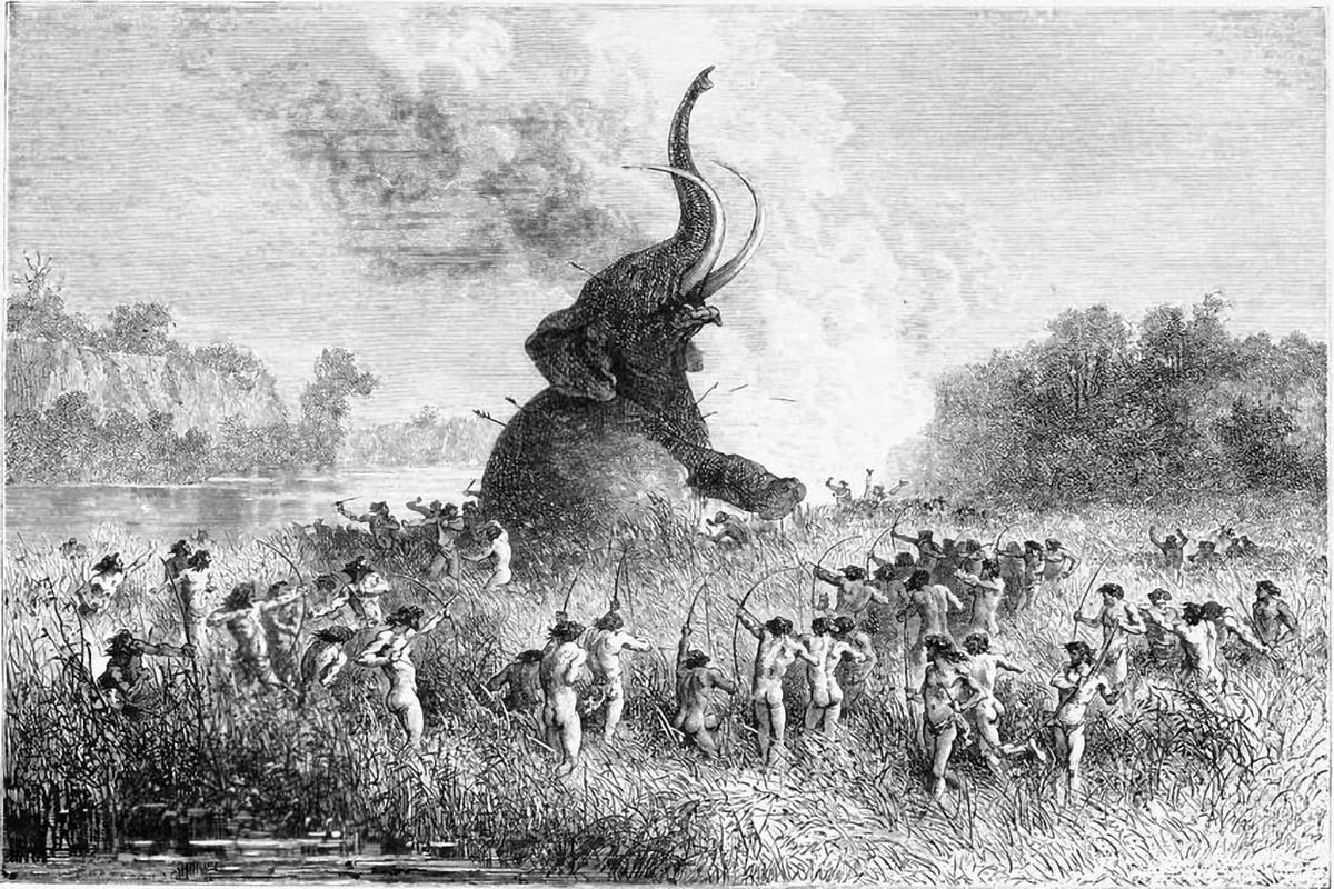 Prehistoric-People-Attacking-Elephant.jpg