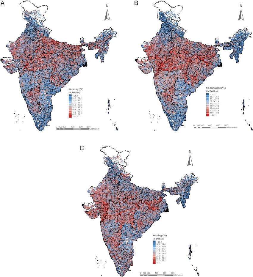 Maps-showing-village-level-geography-of-predicted-A-stunting-B-underweight-and-C.png