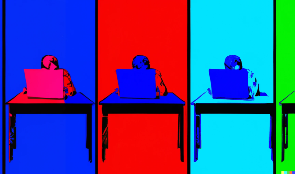 DALL·E 2023-05-22 13.00.44 - pop art of person reading on a computer with a spectrum of red and blue above.png