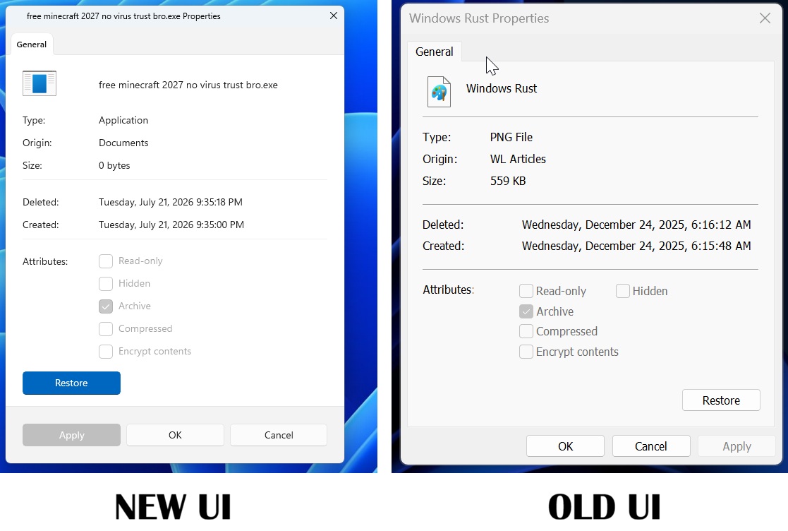 New-UI-and-old-UI-of-Properties-sheet-in-Windows-11.jpg