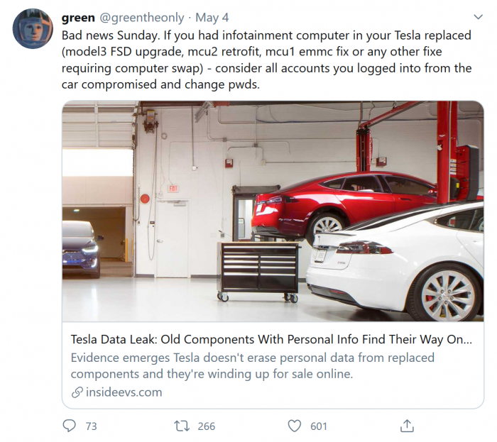 Screenshot_2020-05-07 green on Twitter Bad news Sunday If you had infotainment computer in your Tesla replaced (model3 FSD [...].png
