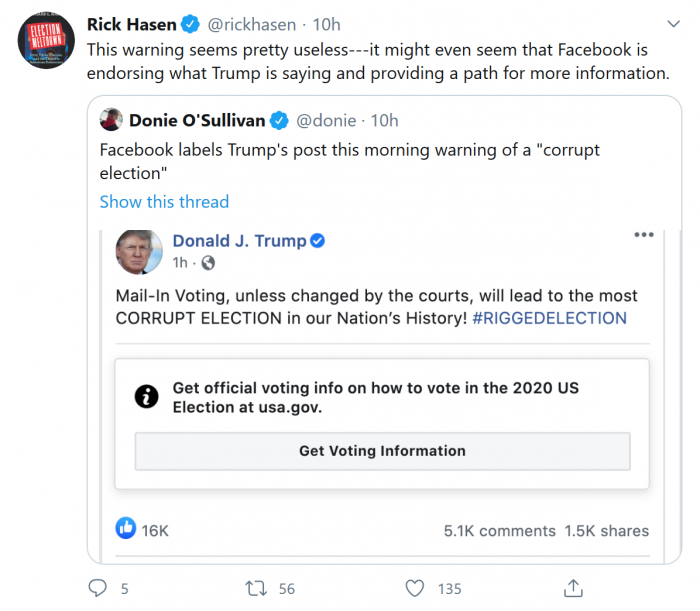 Screenshot_2020-07-22 Rick Hasen on Twitter This warning seems pretty useless---it might even seem that Facebook is endorsi[...].png