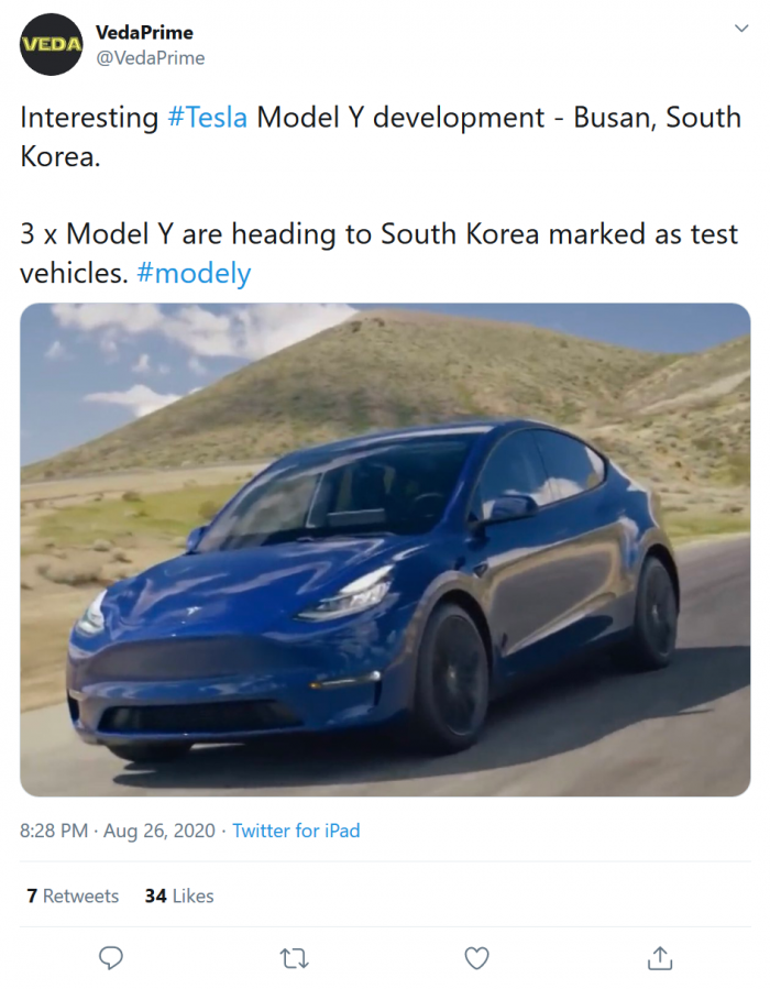 Screenshot_2020-08-27 VedaPrime on Twitter Interesting #Tesla Model Y development - Busan, South Korea 3 x Model Y are head[...].png