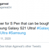 Galaxy S21 Ultra的S-Pen配件型号泄露 将单独销售