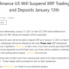 Binance US将于2021年1月13日停止为瑞波币提供服务