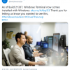 微软提醒：Windows 10新预览版已默认安装Windows Terminal