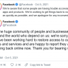 Facebook的大规模故障代价惨痛 使公司直接损失了约6000万美元的收入