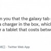 三星Galaxy Tab S8系列确认包装内不含充电器