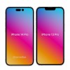大神制作iPhone 14 Pro对比13 Pro效果图：挖孔硕大、略有失望