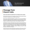 小米任命Muralikrishnan B为印度分公司总裁