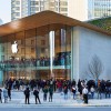 温哥华太平洋中心Apple Store开业 人潮涌动