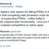 Epic Games CEO认为苹果是出于垄断目的在欧盟中断了iPhone PWA