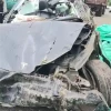 夫妻驾驶特斯拉冲下山路身亡 家属称车速到120km/h 现场没有制动痕迹