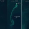 卫星捕捉到里海