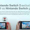 任天堂警告：部分Switch游戏可能不兼容Switch 2主机