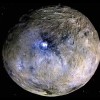 环形山中亮黄色的沉积物为谷神星的低温火山史提供了新的证据
