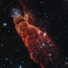 韦伯望远镜揭示“宇宙龙卷风”Herbig-Haro 49/50背后隐藏的星系