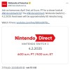 今日的任天堂Switch 2发布会将持续一个小时