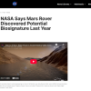 NASA“毅力”号火星车发现潜在生命特征
